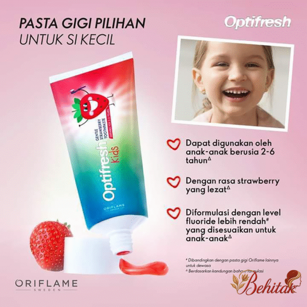 خمیردندان کودکان با طعم توت فرنگی اپتی فرش اوریفلیم - تصویر 5