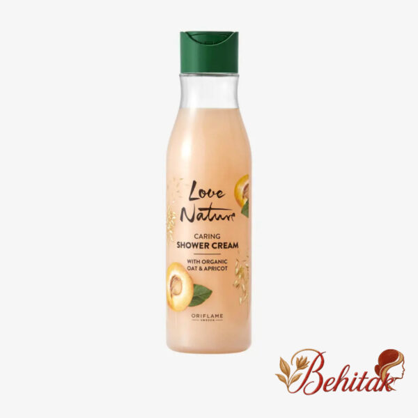 کرم دوش (شامپو بدن)مراقبتی با جو و زردآلو ارگانیک لاونیچر - تصویر 1