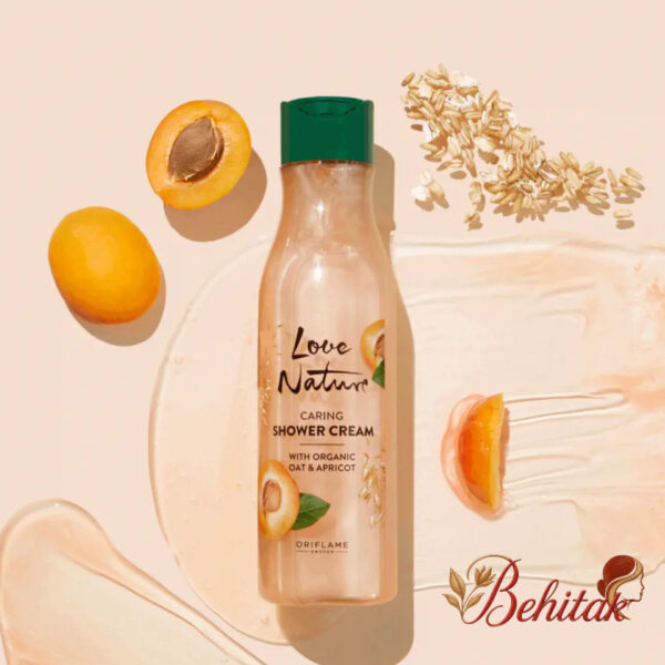 کرم دوش (شامپو بدن)مراقبتی با جو و زردآلو ارگانیک لاونیچر - تصویر 4