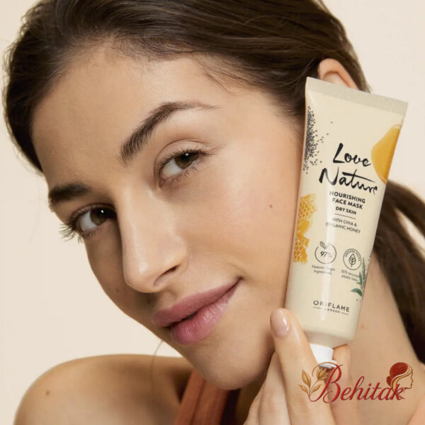 ماسک شب مغذی صورت لاونیچر با عسل و چیا ارگانیک اوریفلیم - تصویر 2